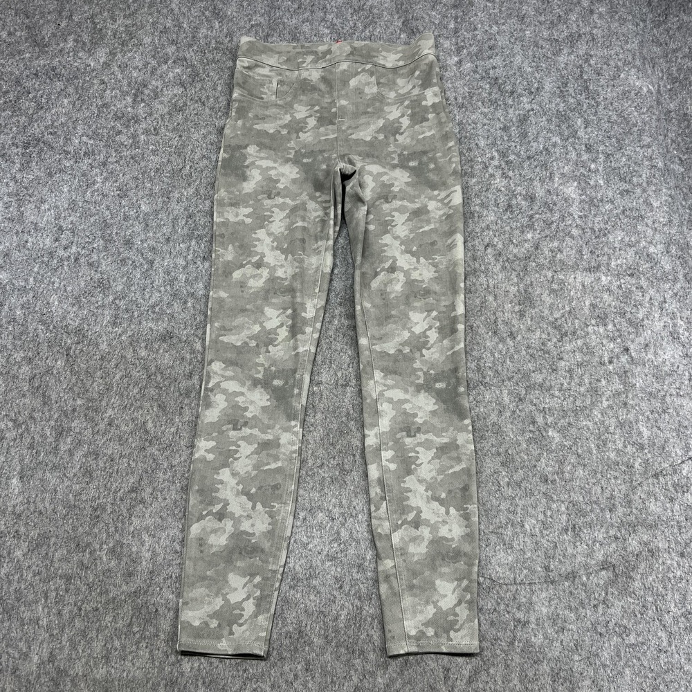 Spanx Jeggings‎ Womens Small Gray Camo Mid Rise Stretch Pull On Pants Casual